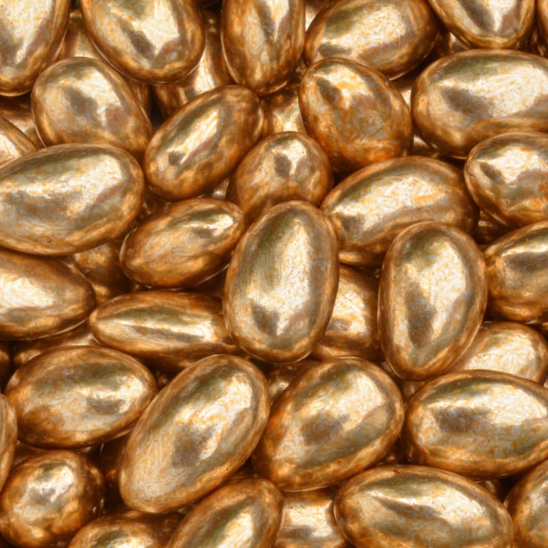 Luxury Italian Sugared Almonds - Multiple Colours Available - For Wedding Favours and Baby Showers - Pack of 40 Almonds, Antique Gold