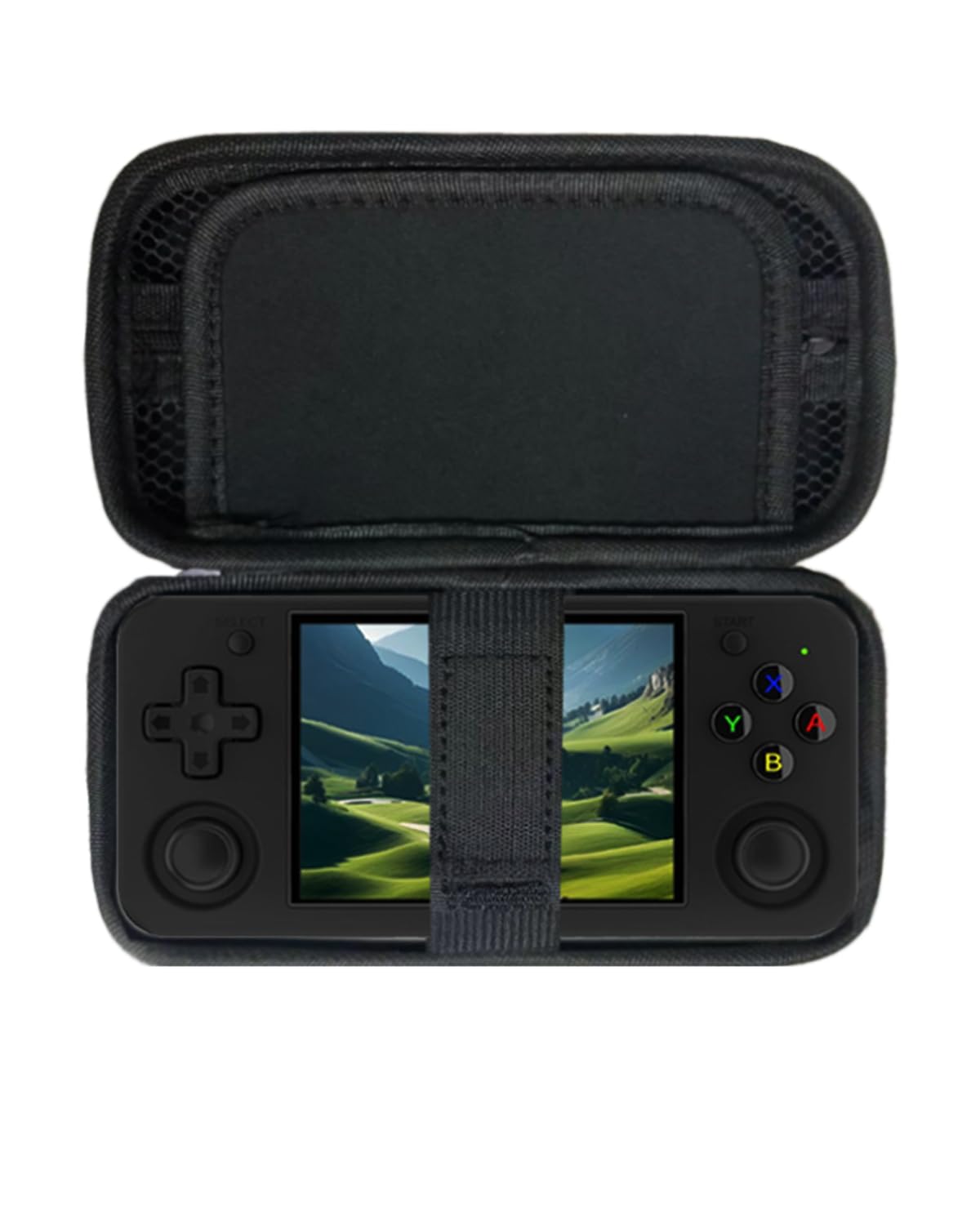 Xmaspanda Carrying Case for RG35XX H / RG353M Handheld Game Console, Portable Game Console Storage Case with Screen Protector