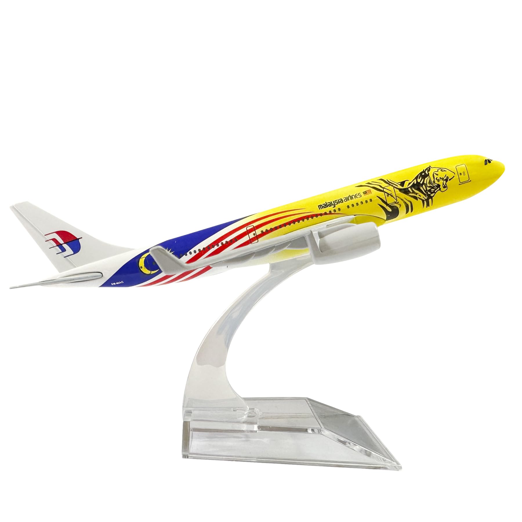 Bswath Airplane Model 1:400 Scale Model Plane Malaysia A330 Model Aircraft Metal Alloy Die-cast Airplanes for Gift and Collection(Tiger