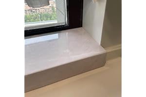 Light Gray Window Sill Cover Finish, Tile Finish Rectangular Window Ledge Guard Protector, Easy to Install Kitchen Bay Window