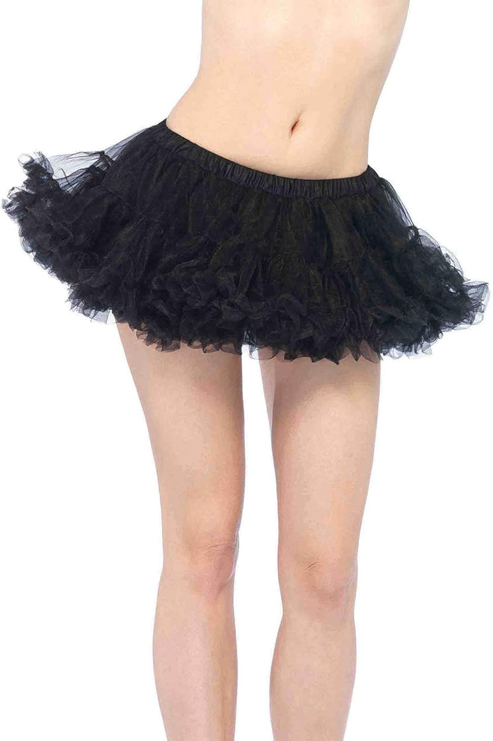 Leg Avenue Women's Puffy Chiffon Mini Petticoat, Black, One Size: Leg Avenue: Clothing