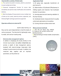 VTSYIQI Liquid Surface Tension Meter Tester Surface