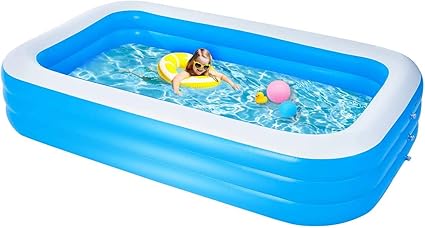 piscinas inflables piscina familiar grande de 103 x 69 x 24 pulgadas piscina inflable para ninos y adultos piscina inflable resistente al grosor