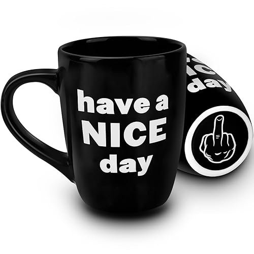 Casleovf Funny Gifts for Men: 330ml Ceramic Coffee Cup, Funny Secret Santa Gifts for Men Him Friends, Christmas Presents for Couple on Birthday Anniversary