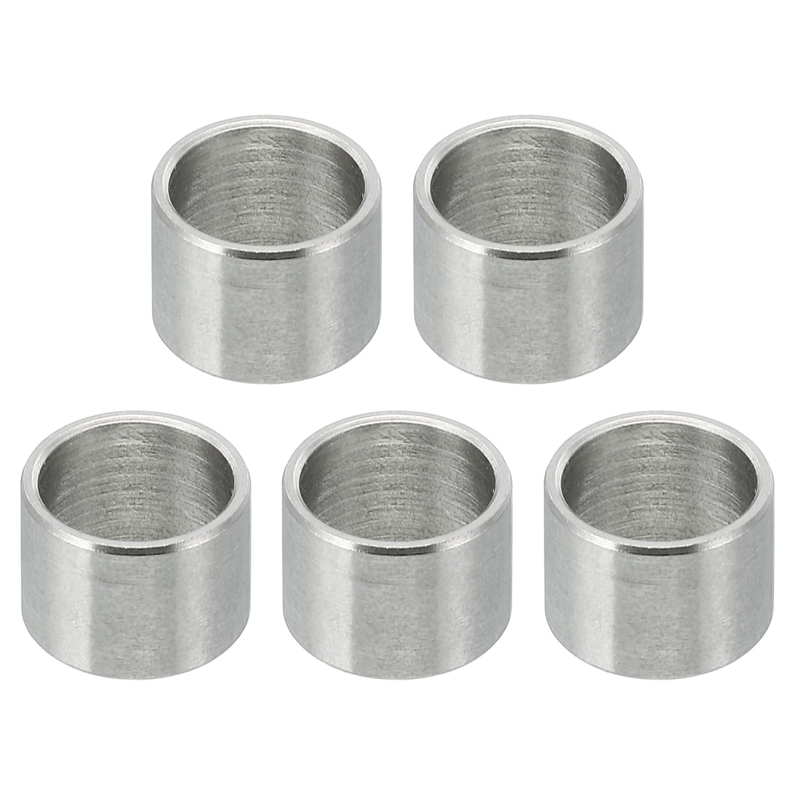 PATIKIL M10 Stainless Steel Spacers, 5 Pcs Metal Spacer Stainless Steel 10.2mm ID x 12mm OD x 8mm L Spacer Screw Standoff Round for 3/8" M10 Screw Bolts