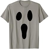 Ghost Face Funny Spooky Halloween Costume Cute Face Pumpkin T-Shirt