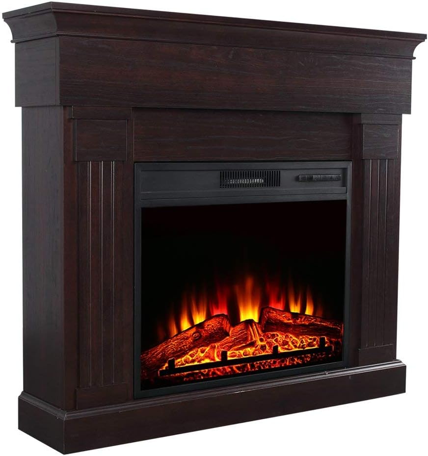 SWEEPID - Chimenea eléctrica de 28 pulgadas con simulación de llamas