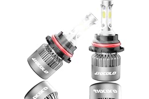 HOCOLO S2 9007 HB5 Fog Driving Light LED Bulbs Set, 8000LM Xenon White 6000K 50W Replace Halogen All in One Conversion Kit, Only for Fog Lamp Daytime Running Light/DRL, Pack of 2 (S2-9007-Fog)