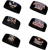 Forchrinse Sunflower with Text Print 6Pieces Sport Sweatband Headband for Soft Elasitc Headband Hair Bands Unisex Outdoor Sport Headbands