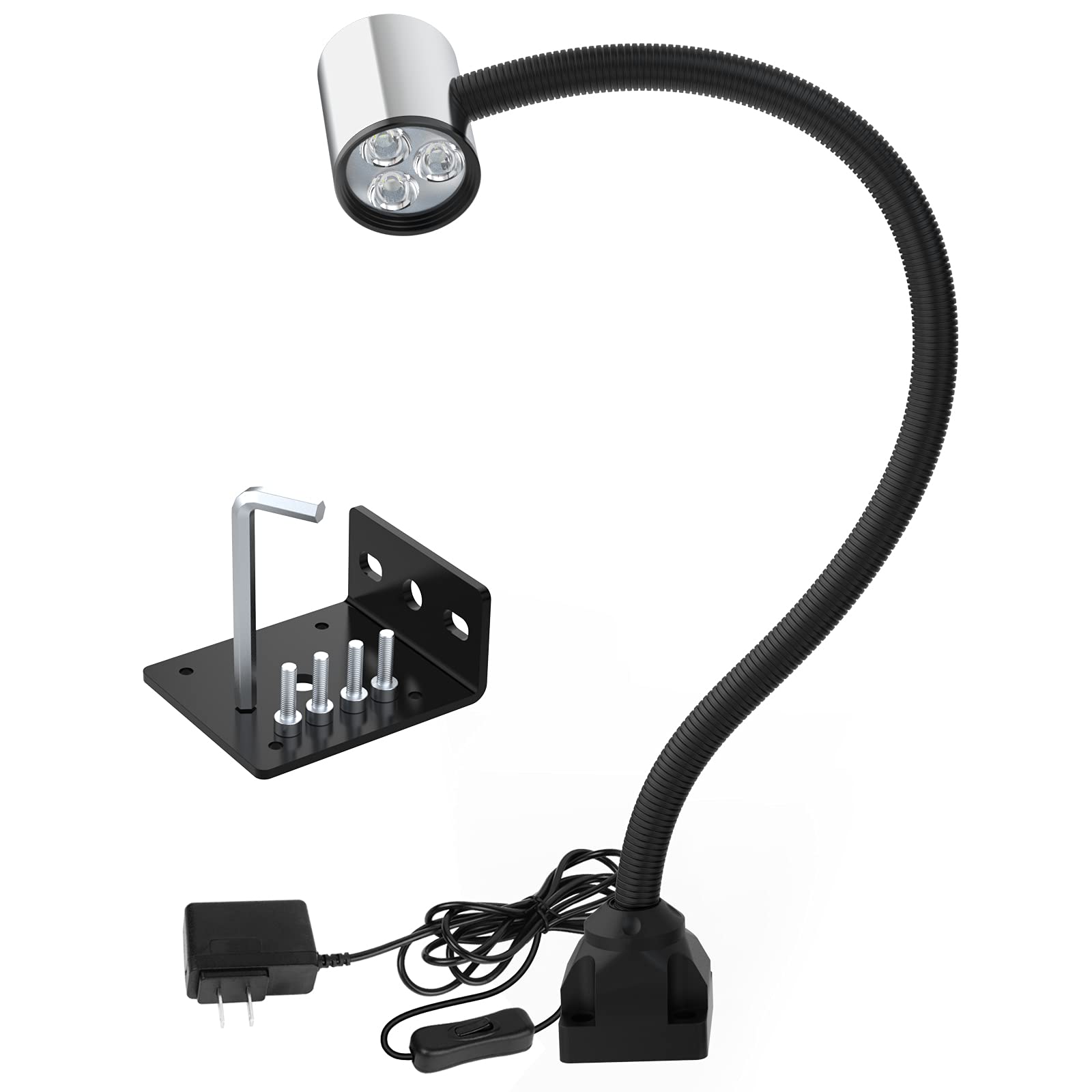 Led Machine Work Light, IP65 Water Proof 23in Flexible Gooseneck Lamp ...