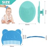 Aolso Baby Hair Brush and Comb Set Blue 2 Pcs for Newborns Toddlers view 2