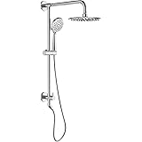 SOKA 9 Inch Rain Shower Head with Handheld Shower Head Bathroom Rain Shower System Dual Shower Combo 3-Setting Handheld Spray