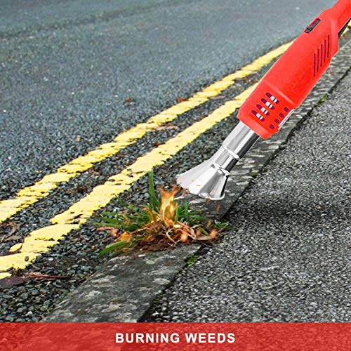 Electric Weed Burner Garden Gear Weed Torch with Nozzle, Burning Grass