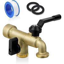 Amazon.com: Outdoor Garden Water Faucet with Double Outlet ...