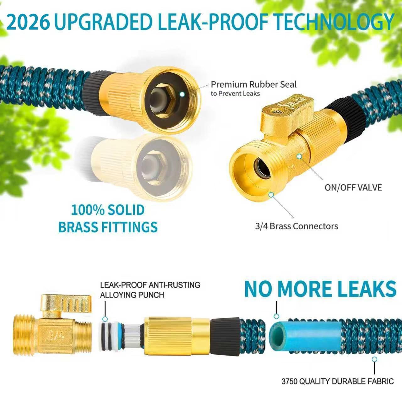 Condition photo showing New/Like New for 75 ft expandable garden hose - lightweight, ultra flexible, durable, kink-free expanding garden hose