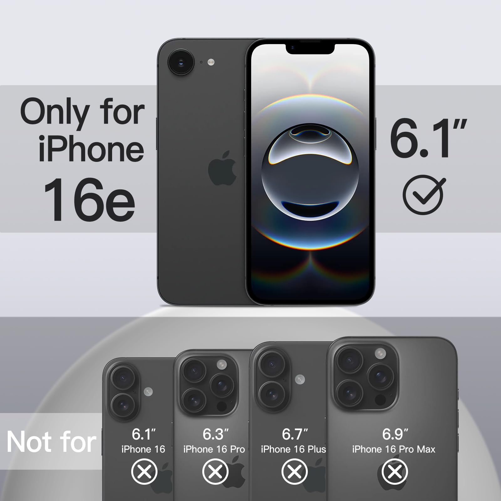 JETech Liquid Silicone Case for iPhone 16e 6.1-Inch 2025, Silky Soft Touch Case