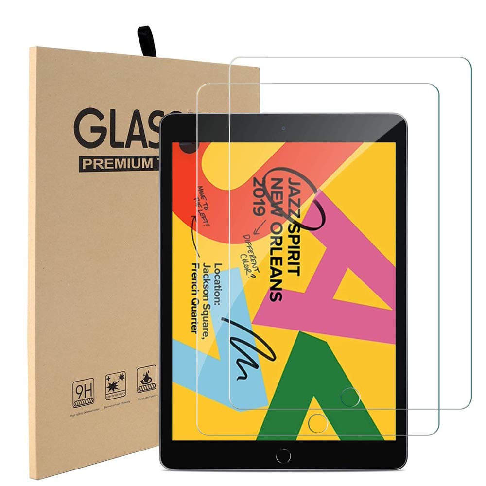 [2 Pack] MadeRy Tempered Glass Screen Protector for iPad 10.2 inch 9th/8th/7th (2021/2020/2019) (Model: A2197 A2200 A2198 A2270 A2428 A2429 A2430 A2602 A2604 A2603 A2605)