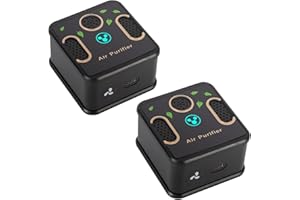 KLVEU Air Ionizers Purifier for home Portable and Quiet Ion Air Purifier for Bedroom Toilet Kitchen Pets Smoke and Car(2PCS)