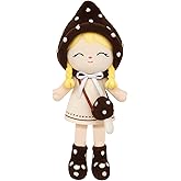Jumbrace Soft Baby Doll Toys (16'') Baby Rag Doll for Girls Birthday Gifts Cuddly Plush Toys for Toddler Kids (Mushroom Girl)