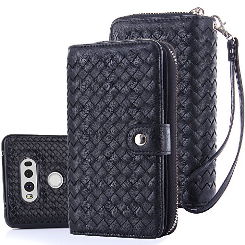 Tabpow lg v20 case, weave zipper cash slot, card slots,…
