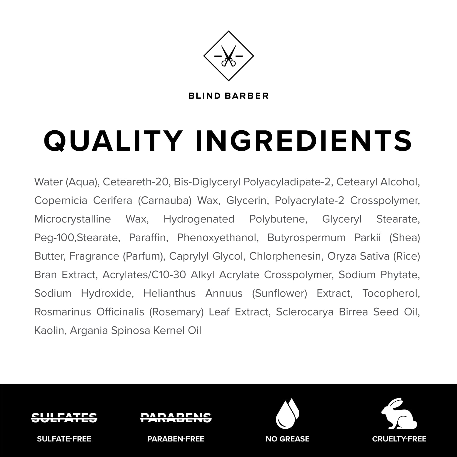 Blind Barber Bryce Harper Hair Clay for Men - Matte Clay Hair Product Men Can Use to Build Volume - Water-Based with Strong to Medium Hold - Easy to Use (2.5 Oz)