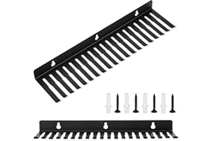 Wall Mountable Cable Hanger and Organizer,Cable Storage Rack with 19 Cable Slots 5 to 8mm,Sturdy Cable Holder Wall Mount Blac