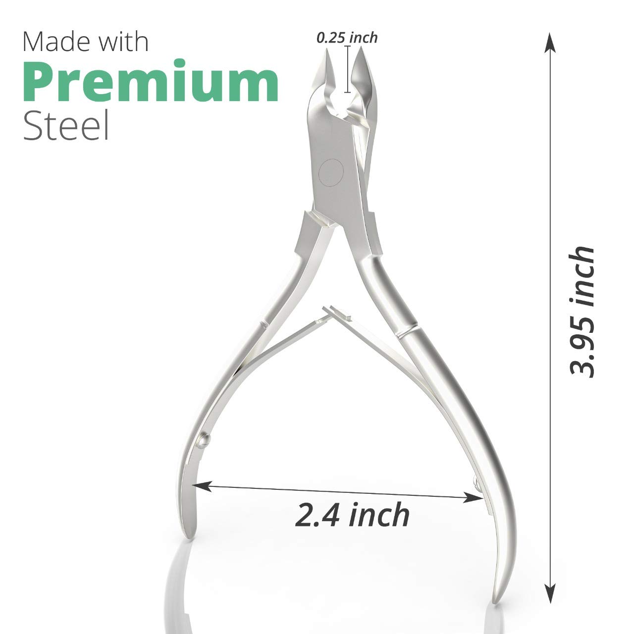 Premium Cuticle Trimmer Stainless Steel Nipper – Sharp Blades with Double Spring – Manicure Pedicure Tool for Home and Salon: Home Improvement