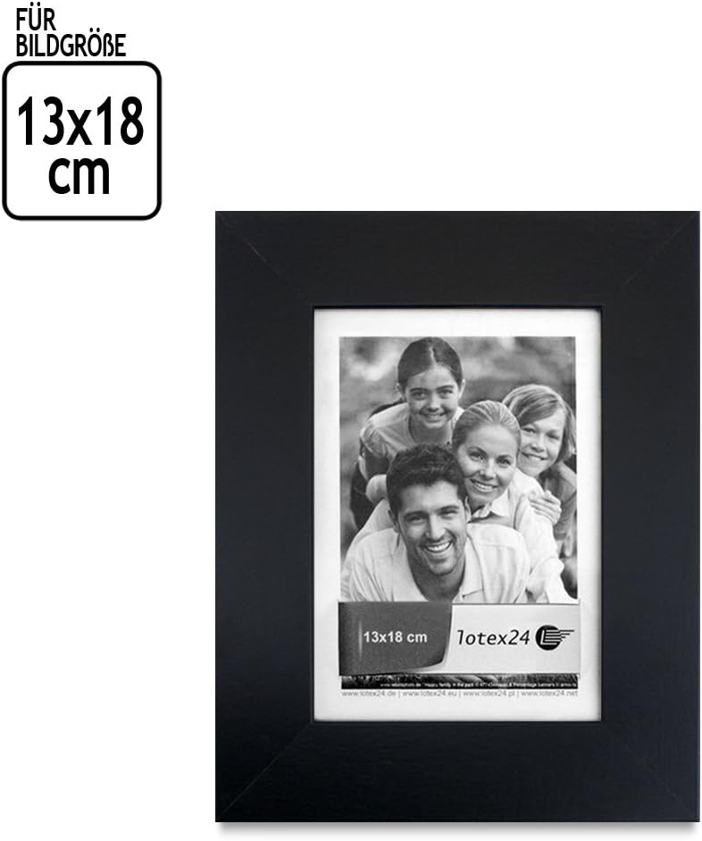 Picture Frames Black with glass 13x18 cm
