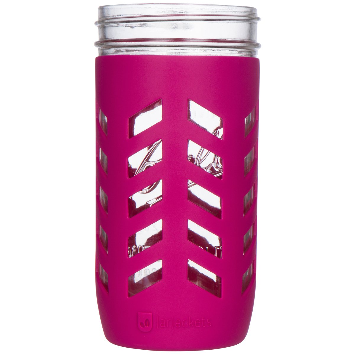 JarJackets Silicone Mason Jar Protector Sleeve - Fits Ball, Kerr 24oz (1.5 pint) Wide-Mouth Jars | Package of 1 (Sangria)