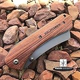 Monogram Knife, Custom Knives, Pocket Knife, Hunting Knife, Personalized Knife, Engraved Knives, Folding Knife, Cleaver Razor Blade (Wood)