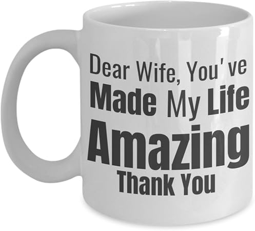 Amazon Dear My Life行った妻 をamazing Thank You 面白いノベルティ誕生日ティーコーヒーマグギフト Cheeky Little Thing グラス タンブラー