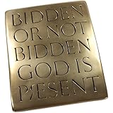 Amazon.com: Bidden Or Not Bidden God Is Present Plaque Vocatus Atque Non  Vocatus Irish Made : Home & Kitchen