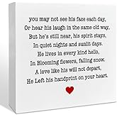 Memorial Sympathy Gifts for Loss of Mom Loved One, Sympathy Gifts for Mom Dad Loss of Infant Baby Child Son Daughter Remembrance Bereavement Condolence Wood Box Desk Sign
