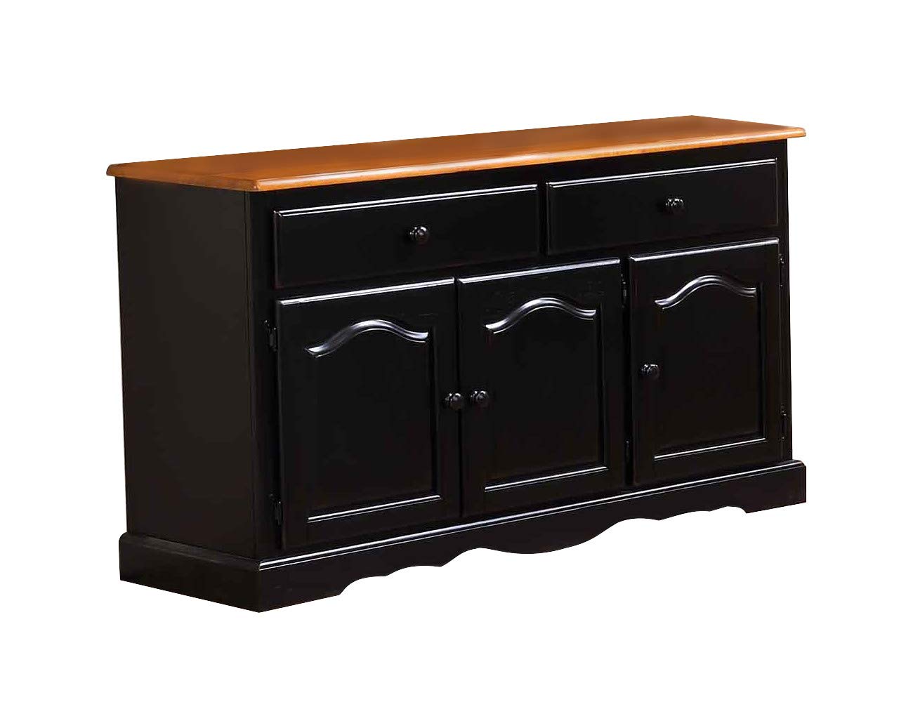 Sunset Trading Black Cherry Selections Buffet, Three Door | Two Drawer, Distressed Antique