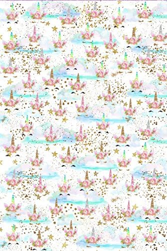 Sleepy Unicorns Printed Canvas fabric sheet x 1 for Hair bow making templates and other crafts (Pic 5)