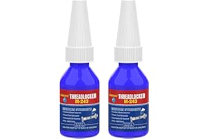GNEOCO ThreadLocker Blue, Thread Lock Medium Strength Lock Tight for Nuts, Bolts, Fasteners and Metals, Anaerobic Curing Metal Glue to Prevent Loosening and Corrosion (M243-20ml)