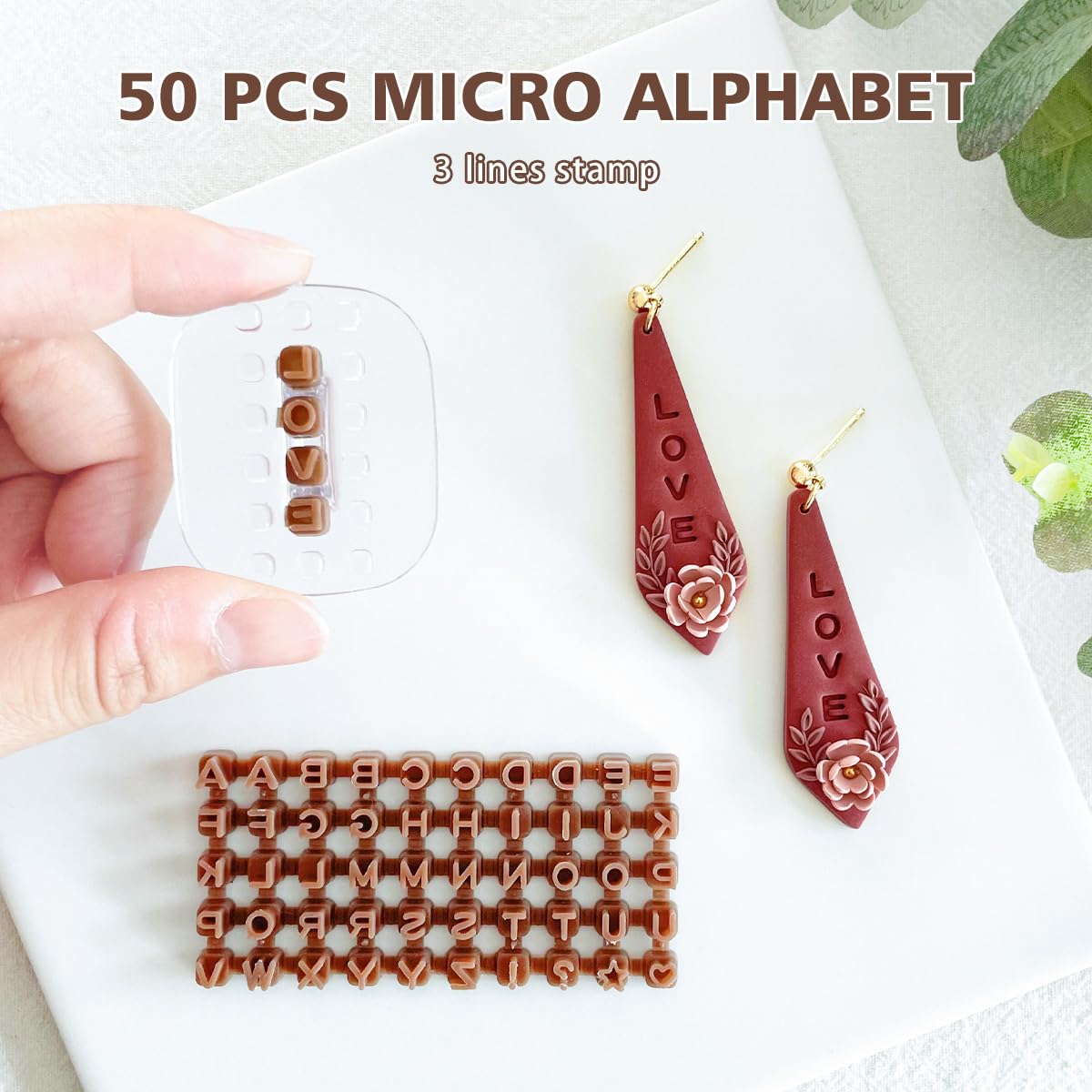 Keoker Number & Letter Stamps for Clay - Polymer Clay Stamps, Great Work with Clay Cutters, Polymer Clay Tools