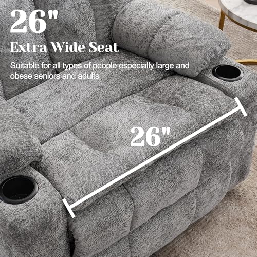 Korser Oversized Dual Motor Power Lift Recliner for Elderly with Adjustable Headrest, Electric Lift Recliner Chairs with Massage and Heat, Extra Wide Chair with Storebox Cupholder, USB Ports, Type C