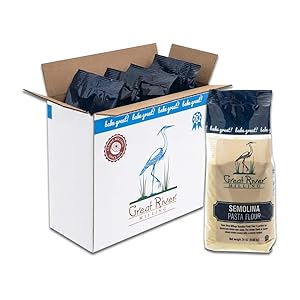 Great River Milling, Semolina Pasta Flour, Non-Organic, 24 Ounces (Pack of 4)