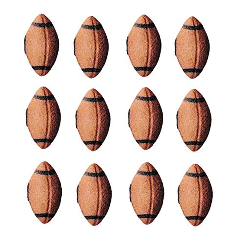 Photo 1 of 24 pc - Sport Theme Edible Sugar Cake Cupcake Cookie Toppers Decorations (Football)