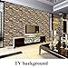 GURMORE Stone Brick Wallpaper, 3D Effect PVC Peel and Stick Wallpaper for Home Design and Room Decoration (brick01)