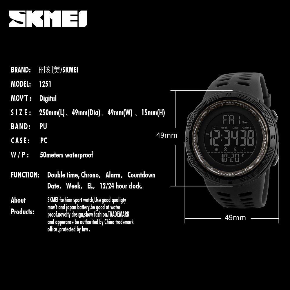 skmei 1251 manual