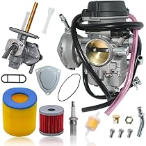 OUMURS Carburetor For Suzuki LTZ400 2003-2008 & Kawasaki KFX400 – 36mm Intake, Full Kit