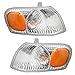 Brock Replacement Set Driver and Passenger Park Signal Corner Marker Lights Lamps Compatible with 1998-2000 Corolla 81520-02040 81510-02040