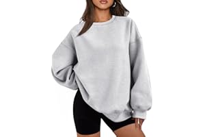 EFAN Womens Oversized Sweatshirts Hoodies Fleece Crewneck Sweaters Casual Tops Comfy Fall Fashion Outfits Winter Clothes 2025