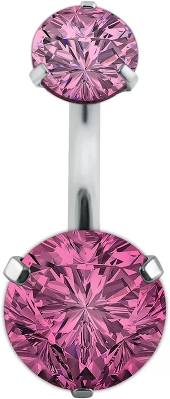 PSWL Crystal Navel Ring Barbell Drop Dangle Body Piercing