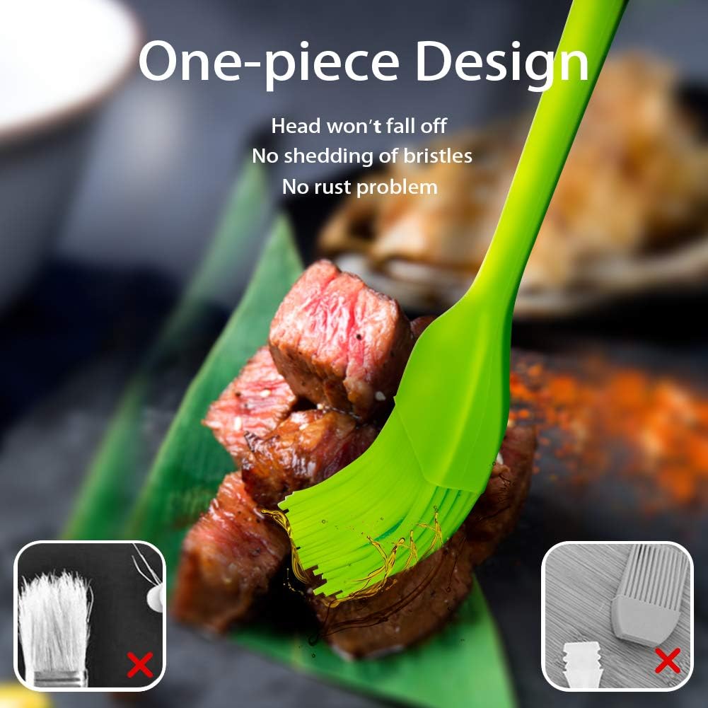 Silicone Basting Pastry Brush Spread Oil Butter Sauce Marinades for BBQ Grill Baking Kitchen Cooking, Baste Pastries Cakes Meat Sausages Desserts, Food Grade, Dishwasher safe: Kitchen & Dining