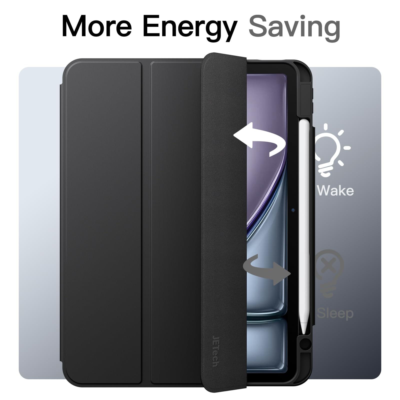 JETech Magnetic Detachable Case for iPad Air 11-Inch M3/M2 (2025/2024)