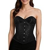 KIMIKAL Corset Tops for Women, Bustier Lace Top Corsets Belt, Plus Size Faja Waist Cincher Bodysuit Overbust Lingerie