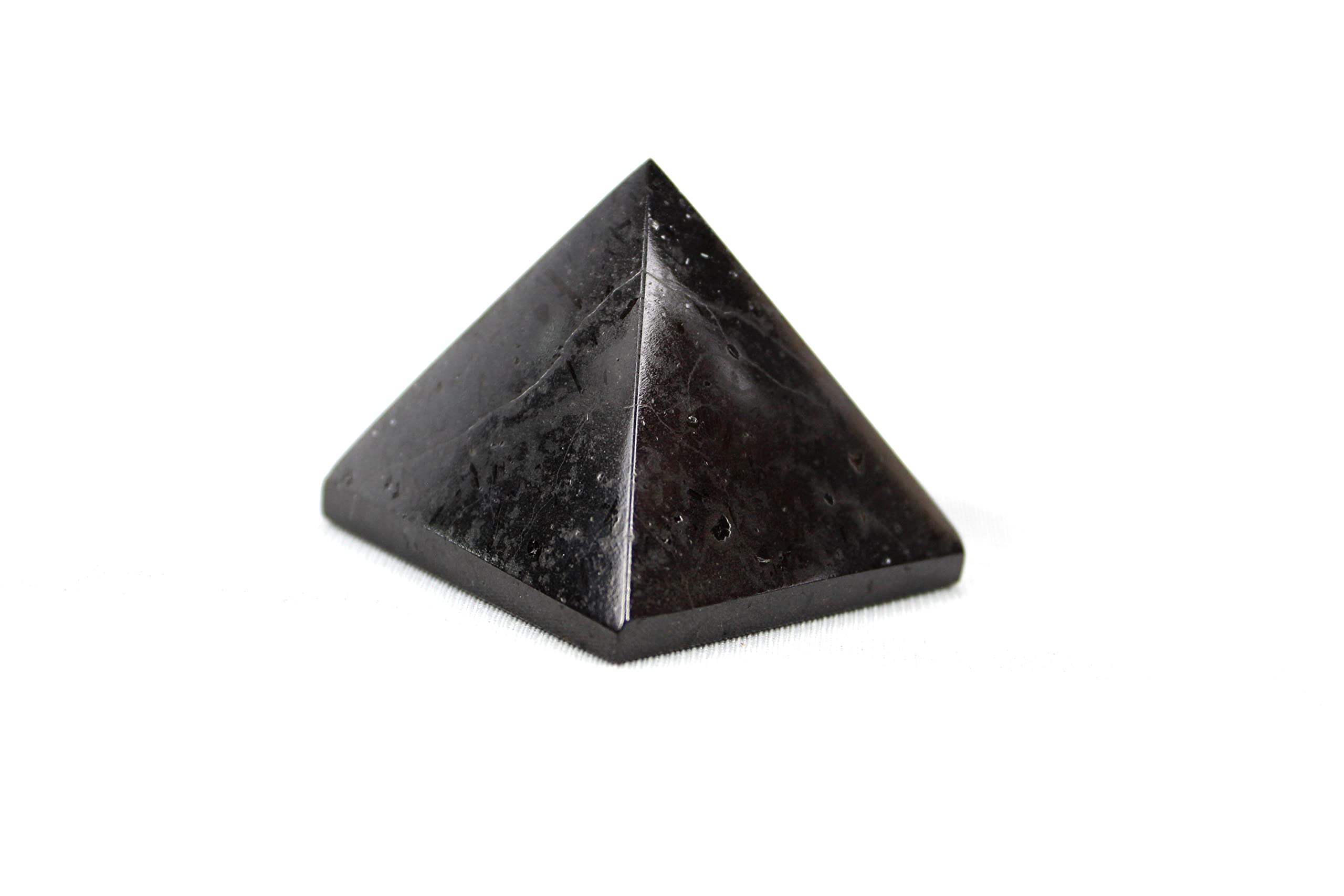 Black Tourmaline Pyramid – Natural Crystal Energy Generator for Protection, Negative Energy Cleansing & Grounding – Handmade Healing Stone Pyramid for Home & Meditation